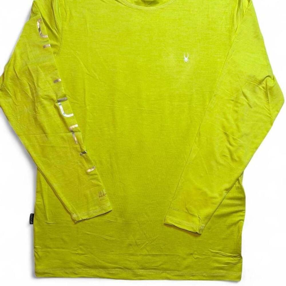Spyder Swim Surf Sand Sun Rash Guard Long Sleeve Shirt Lime Green Small
